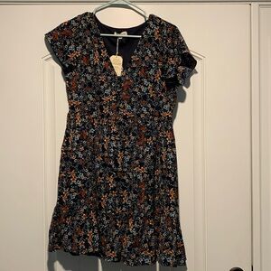 Floral dark navy dress by Southern Fried Chics
